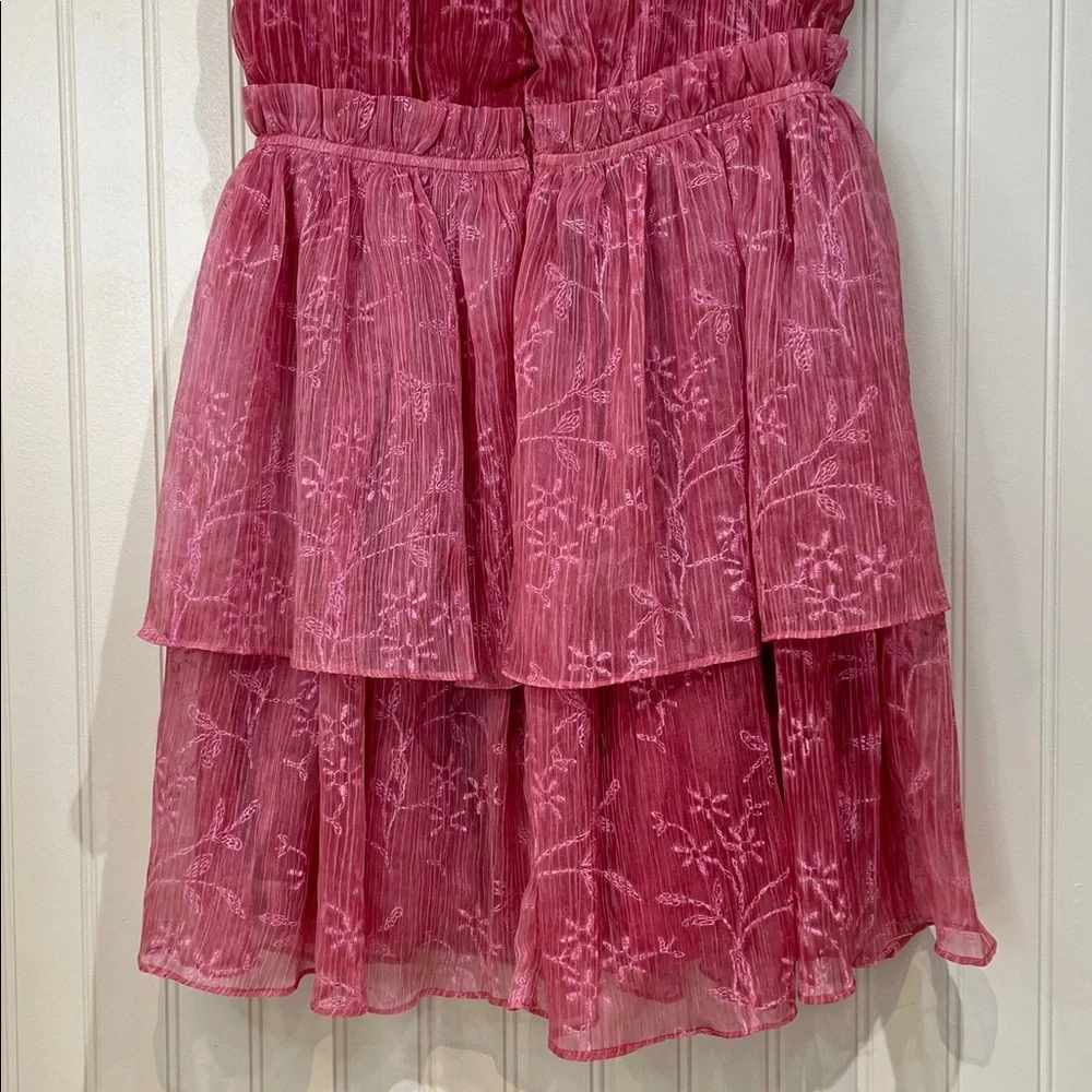 NWOT Chasing Fireflies Coral Crinkle chiffon Dress